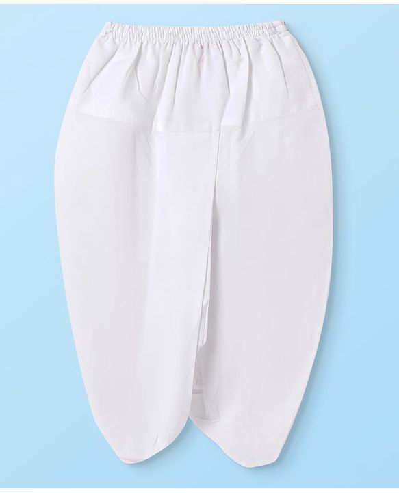 Babyhug Cotton Woven Full Sleeves Embroidered Kurta Dhoti Set - White