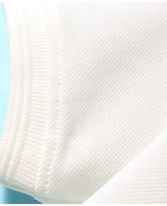 Pine Kids Cotton Knit Half Sleeves Solid Color Polo T-Shirt - White