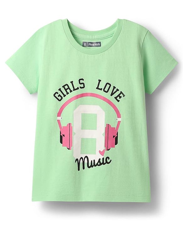 Pine Kids Cotton Knit Half Sleeves T-Shirts with Text Print Pack of 5 - Multicolor