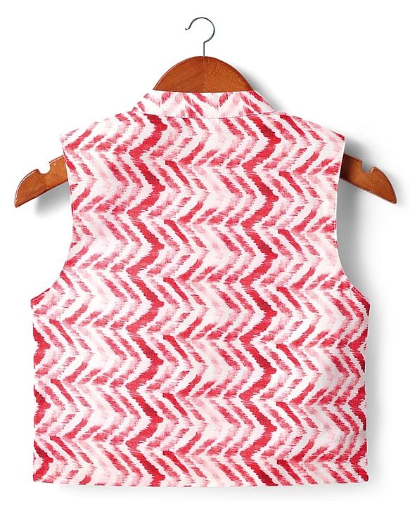 Babyhug Cotton Woven Mandarin Collar Full Sleeves Kurta Dhoti Set With Textured Print Jacket - Red