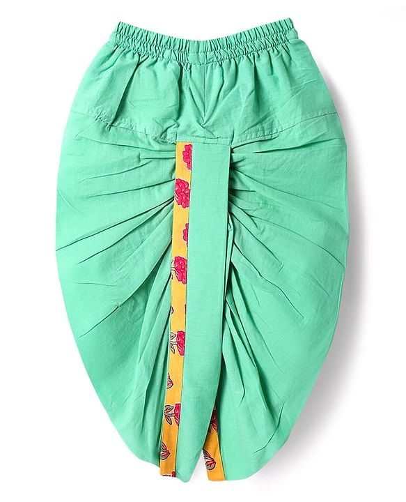 Babyhug Cotton Woven Full Sleeves Kurta Dhoti Set With Floral Print - Mustard