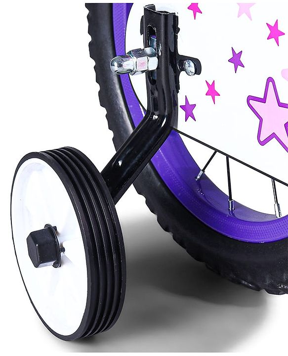 Babyhug Speedy Bicycle With Bell - Pink White| Storage Basket| Durable Brake