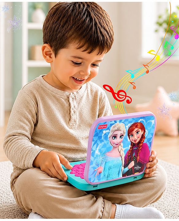 Babyhug Disney Frozen Educational Electronic Laptop with LED Screen for Kids| Computer Toy with Sound & Music| Alphabet & Number Learning| Activity Toy for 3+Yrs Boys & Girls| Best Birthday Gift