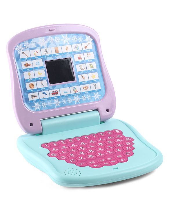 Babyhug Disney Frozen Educational Electronic Laptop with LED Screen for Kids| Computer Toy with Sound & Music| Alphabet & Number Learning| Activity Toy for 3+Yrs Boys & Girls| Best Birthday Gift