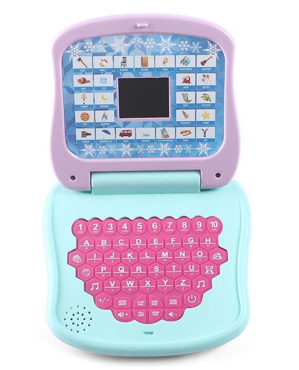 Babyhug Disney Frozen Educational Electronic Laptop with LED Screen for Kids| Computer Toy with Sound & Music| Alphabet & Number Learning| Activity Toy for 3+Yrs Boys & Girls| Best Birthday Gift