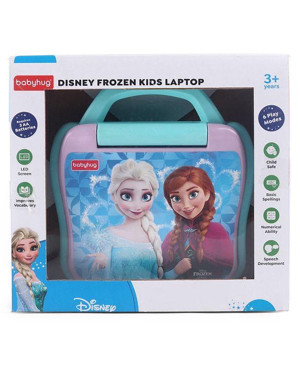 Babyhug Disney Frozen Educational Electronic Laptop with LED Screen for Kids| Computer Toy with Sound & Music| Alphabet & Number Learning| Activity Toy for 3+Yrs Boys & Girls| Best Birthday Gift