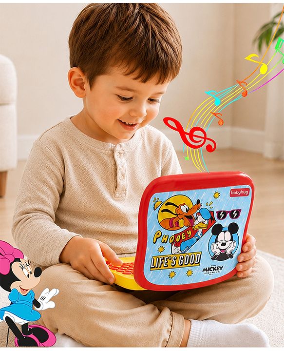 Babyhug Disney Frozen Educational Electronic Laptop with LED Screen for Kids| Computer Toy with Sound & Music| Alphabet & Number Learning| Activity Toy for 3+Yrs Boys & Girls| Best Birthday Gift