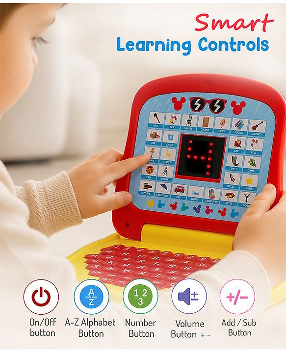 Babyhug Disney Frozen Educational Electronic Laptop with LED Screen for Kids| Computer Toy with Sound & Music| Alphabet & Number Learning| Activity Toy for 3+Yrs Boys & Girls| Best Birthday Gift