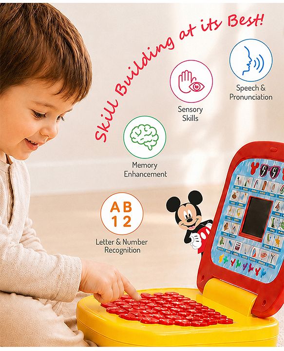 Babyhug Disney Frozen Educational Electronic Laptop with LED Screen for Kids| Computer Toy with Sound & Music| Alphabet & Number Learning| Activity Toy for 3+Yrs Boys & Girls| Best Birthday Gift