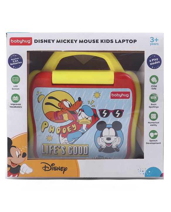 Babyhug Disney Frozen Educational Electronic Laptop with LED Screen for Kids| Computer Toy with Sound & Music| Alphabet & Number Learning| Activity Toy for 3+Yrs Boys & Girls| Best Birthday Gift