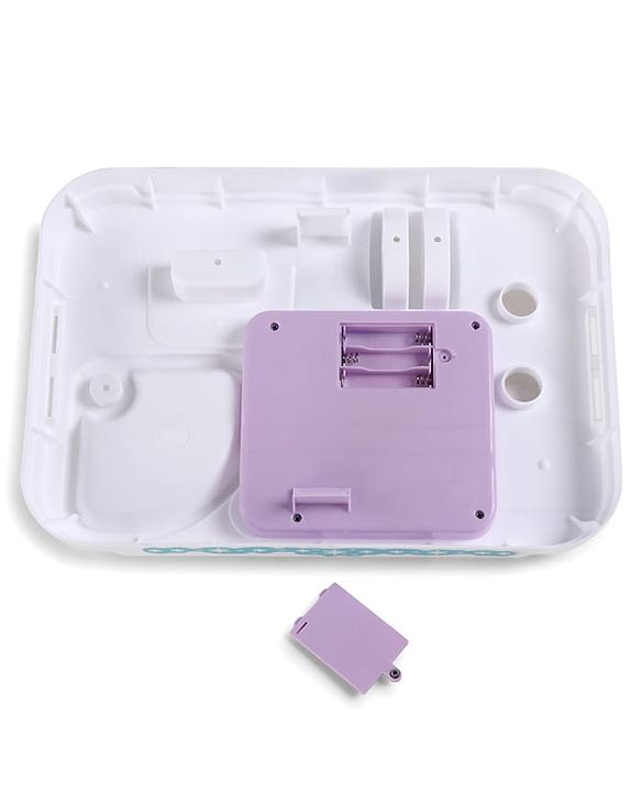 Babyhug Disney Frozen Theme Kitchen Play Set Trolley| Portable Set with Realistic Light Sound Toys for Kids with 24 Pieces - Lilac & Light Blue