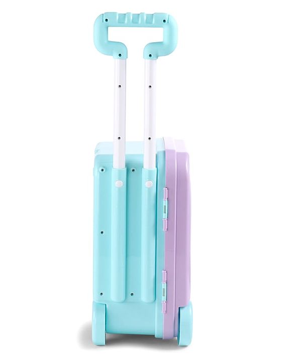 Babyhug Disney Frozen Theme Kitchen Play Set Trolley| Portable Set with Realistic Light Sound Toys for Kids with 24 Pieces - Lilac & Light Blue