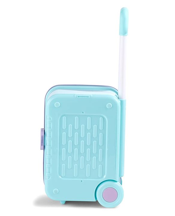 Babyhug Disney Frozen Theme Kitchen Play Set Trolley| Portable Set with Realistic Light Sound Toys for Kids with 24 Pieces - Lilac & Light Blue