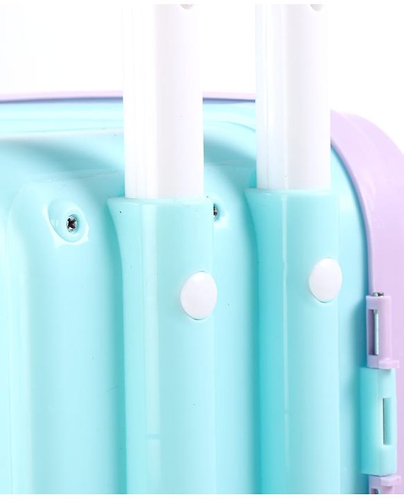 Babyhug Disney Frozen Theme Kitchen Play Set Trolley| Portable Set with Realistic Light Sound Toys for Kids with 24 Pieces - Lilac & Light Blue