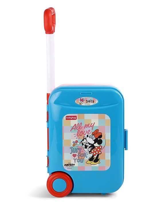 Babyhug Disney Mickey & Friends Doctor Trolley for Kids| Kids Doctors Play Set trolley, Medical Trolley Cart for Kids with 18 Pcs  - Blue &  Red