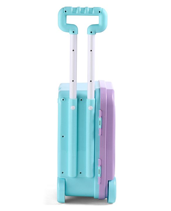 Babyhug Disney Frozen Theme Pretend Play Makeup Trolley Set with Briefcase and Accessories| Cosmetic Set 2 in 1 Vanity Table | Beauty Make Up Trolley Set with 22 pieces & 2 Sticker - Lilac