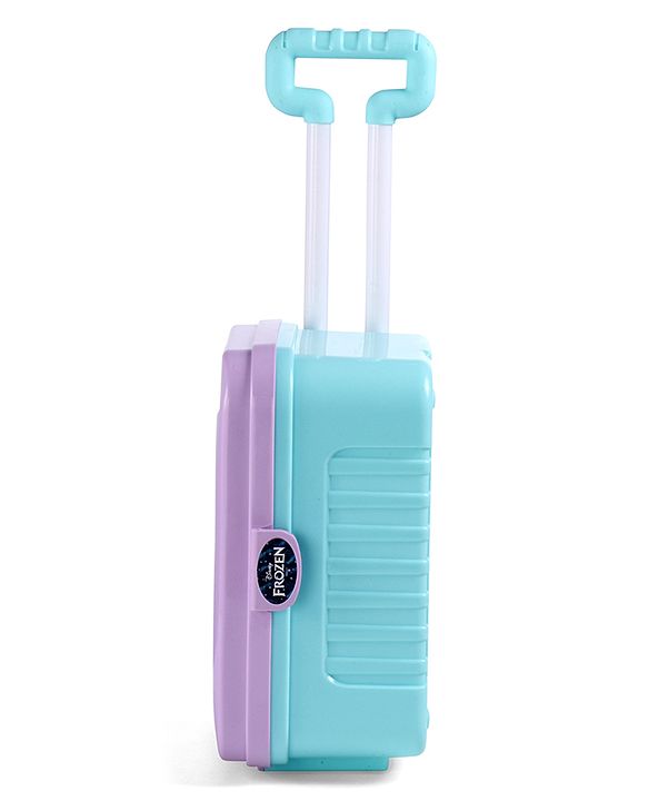 Babyhug Disney Frozen Theme Pretend Play Makeup Trolley Set with Briefcase and Accessories| Cosmetic Set 2 in 1 Vanity Table | Beauty Make Up Trolley Set with 22 pieces & 2 Sticker - Lilac