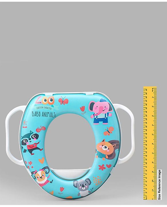 Babyhug Soft Cushioned Animal Print Baby Potty Seat- Blue