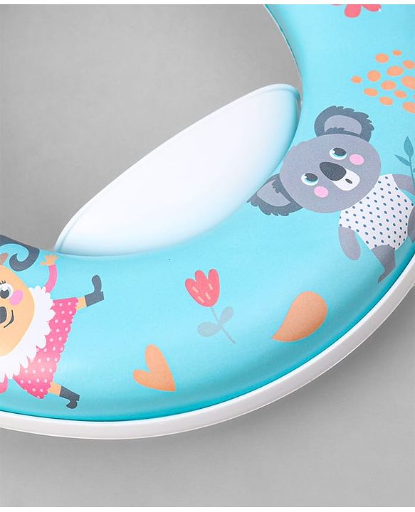 Babyhug Soft Cushioned Animal Print Baby Potty Seat- Blue