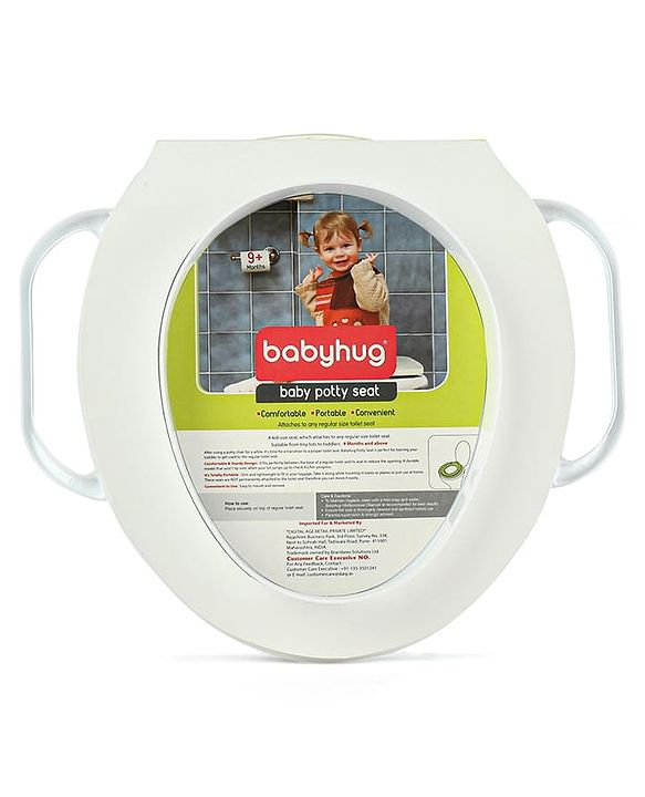 Babyhug Soft Cushioned Animal Print Baby Potty Seat- Blue