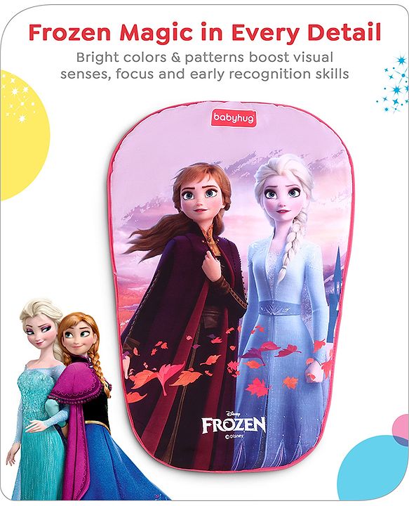 Babyhug Disney Frozen Baby Kick and Play Piano Play Gym with Lights and Music - Orange| 5 Hanging Rattles with Musical Keyboard| Ideal Gifting Option - Multicolor