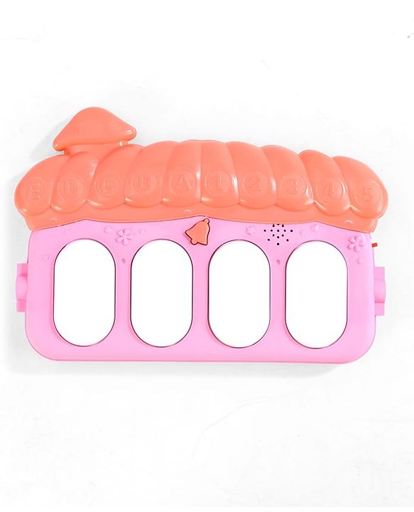 Babyhug Disney Frozen Baby Kick and Play Piano Play Gym with Lights and Music - Orange| 5 Hanging Rattles with Musical Keyboard| Ideal Gifting Option - Multicolor