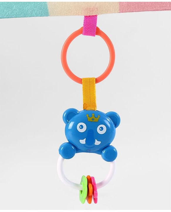 Babyhug Disney Frozen Baby Kick and Play Piano Play Gym with Lights and Music - Orange| 5 Hanging Rattles with Musical Keyboard| Ideal Gifting Option - Multicolor