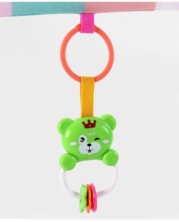 Babyhug Disney Frozen Baby Kick and Play Piano Play Gym with Lights and Music - Orange| 5 Hanging Rattles with Musical Keyboard| Ideal Gifting Option - Multicolor