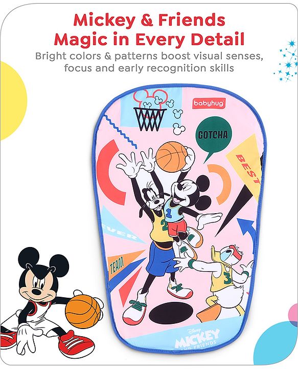 Babyhug Disney Frozen Baby Kick and Play Piano Play Gym with Lights and Music - Orange| 5 Hanging Rattles with Musical Keyboard| Ideal Gifting Option - Multicolor