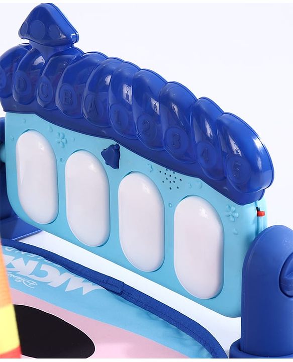 Babyhug Disney Frozen Baby Kick and Play Piano Play Gym with Lights and Music - Orange| 5 Hanging Rattles with Musical Keyboard| Ideal Gifting Option - Multicolor