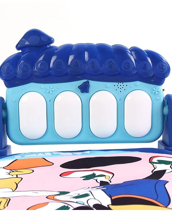 Babyhug Disney Frozen Baby Kick and Play Piano Play Gym with Lights and Music - Orange| 5 Hanging Rattles with Musical Keyboard| Ideal Gifting Option - Multicolor