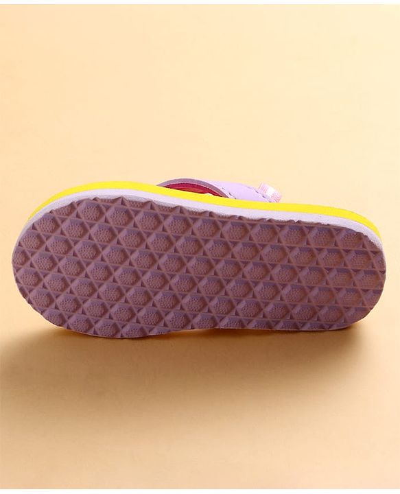 Cute Walk by Babyhug Flip Flops with Back Strap & Floral Print - Multicolor