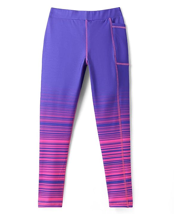 Pine Active Knit Full Length Super Stretch Leggings - Purple