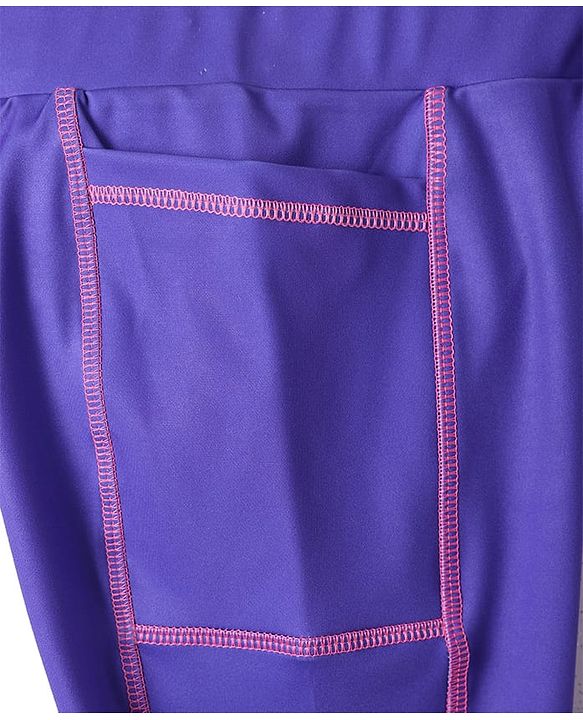 Pine Active Knit Full Length Super Stretch Leggings - Purple