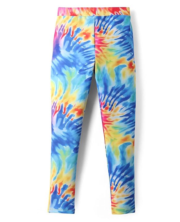 Pine Active Full Length Super Stretch Leggings - Yellow & Blue