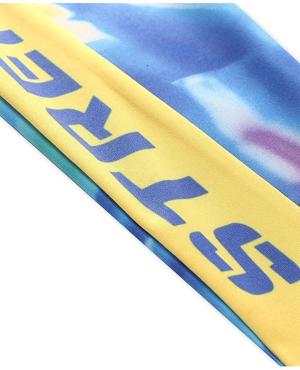 Pine Active Full Length Super Stretch Leggings - Yellow & Blue