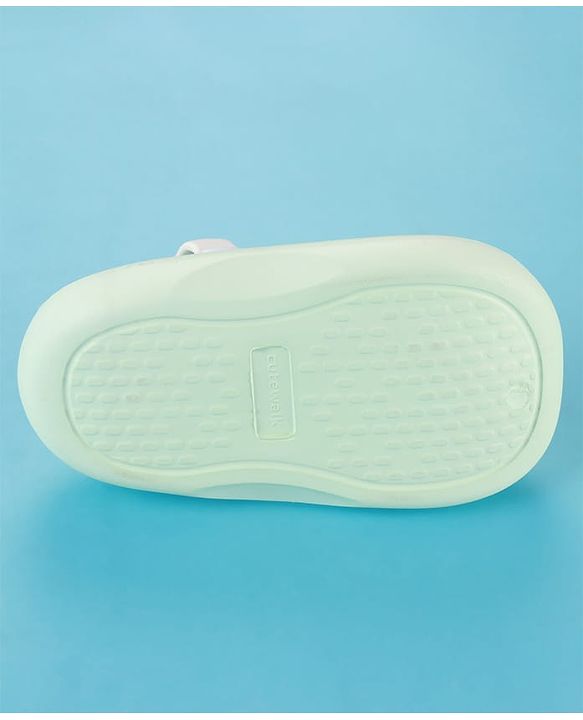 Cute Walk by Babyhug Clogs with Backstrap & Beach Theme Applique - Sea Green