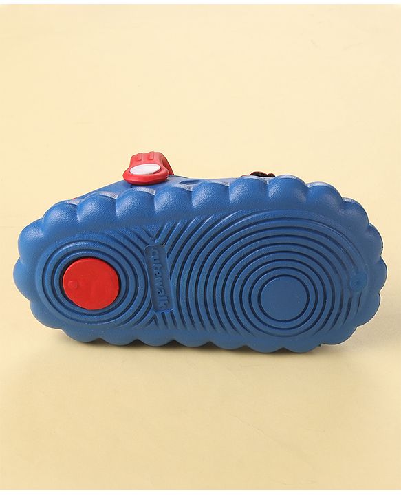 Cute Walk by Babyhug Clogs with Back Strap Closure & Animal Appliques - Blue