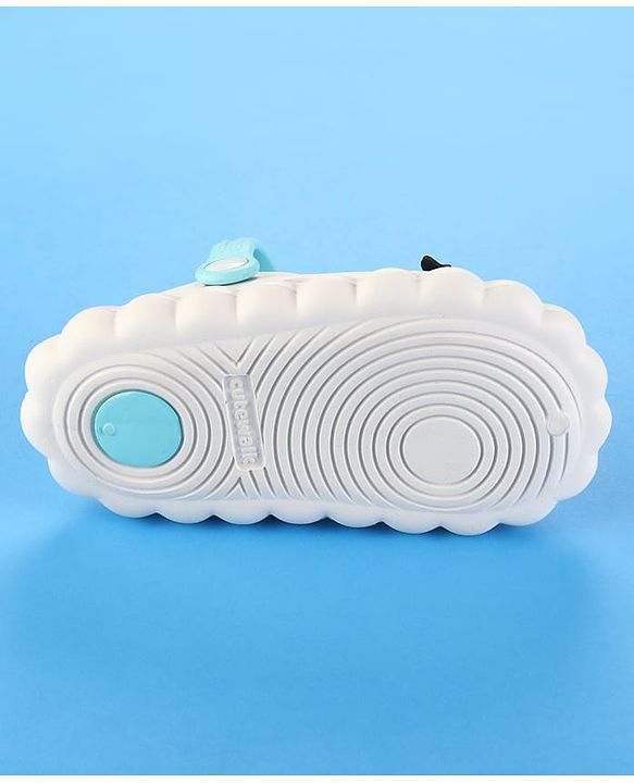 Cute Walk by Babyhug Clogs with Back Strap & Paper Plane Applique - Light Blue