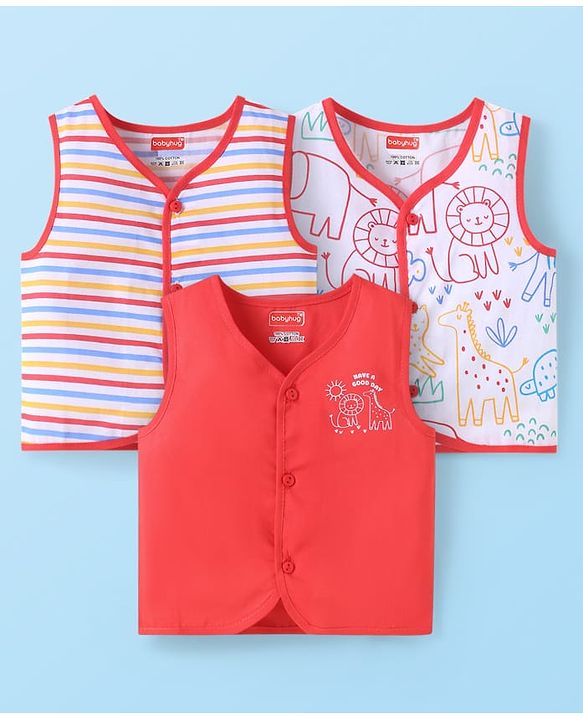 Babyhug Cambric Woven Three Fourth Sleeves Embroidered Top Palazo Set With Floral Embroidery & Printed Jacket - White main image 1
