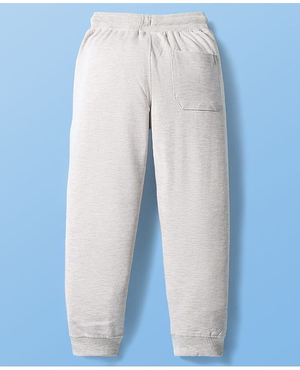 Pine Kids Knit Full Length Lounge Pant With Number One Player Print - Light Grey