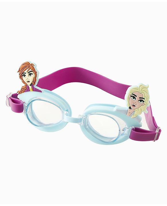 Pine Kids Disney Swimming Goggles With Elsa & Anna Applique - Blue