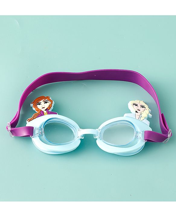 Pine Kids Disney Swimming Goggles With Elsa & Anna Applique - Blue