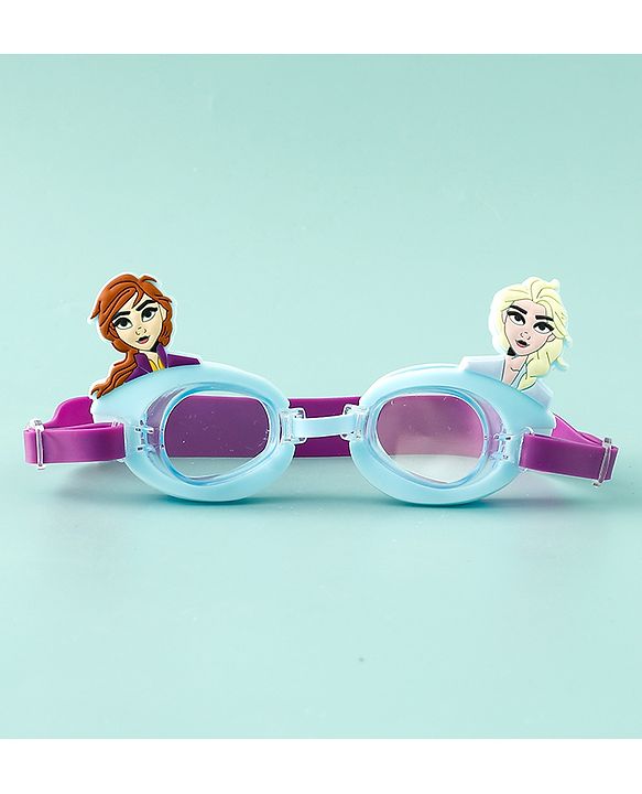 Pine Kids Disney Swimming Goggles With Elsa & Anna Applique - Blue