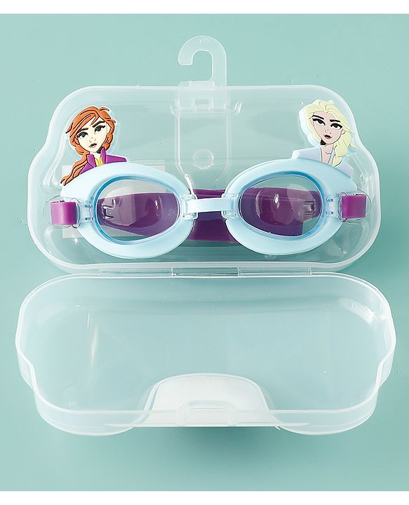 Pine Kids Disney Swimming Goggles With Elsa & Anna Applique - Blue