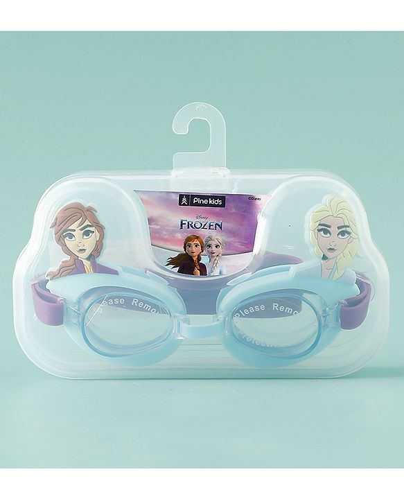 Pine Kids Disney Swimming Goggles With Elsa & Anna Applique - Blue