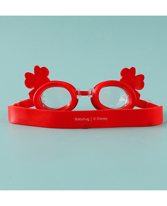 Babyhug Disney Swimming Goggles With Minnie Applique - Red