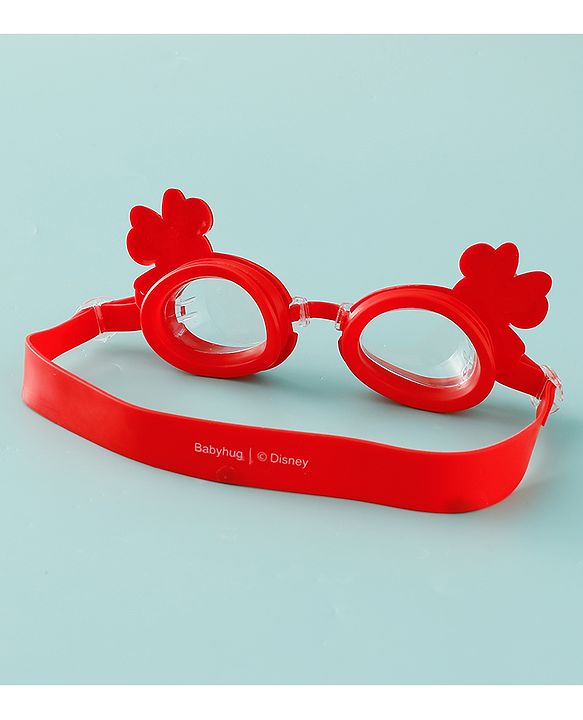 Babyhug Disney Swimming Goggles With Minnie Applique - Red