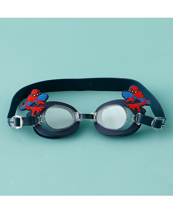 Pine Kids Marvel Swimming Goggles With Spiderman Applique - Black