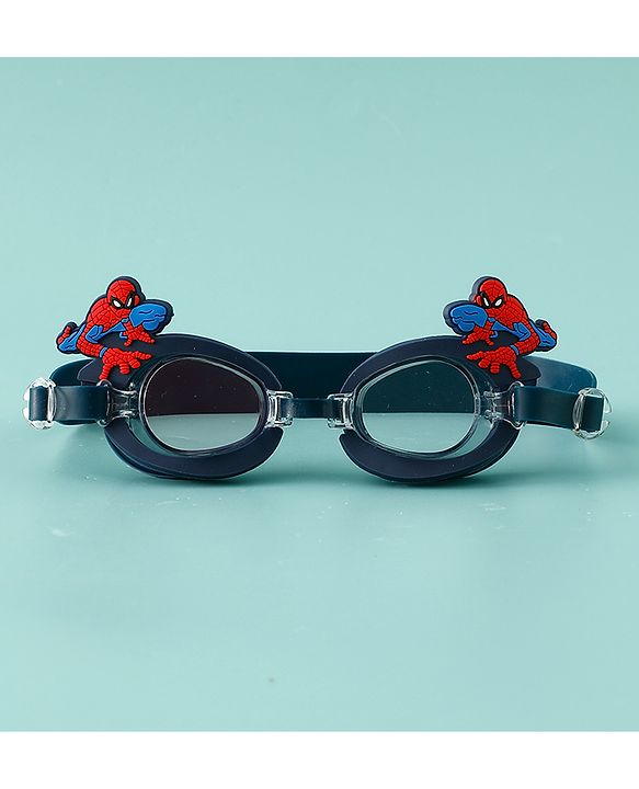 Pine Kids Marvel Swimming Goggles With Spiderman Applique - Black